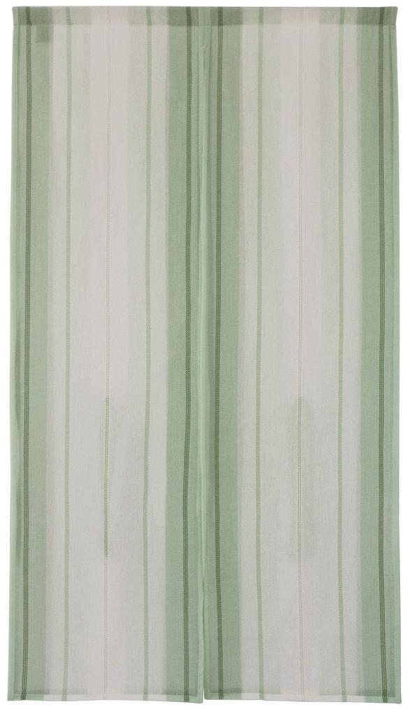 Sunny Day Fabric Green Noren Approximately 85cm Wide X 150cm Sabrina Curtain with Green Curtain, Long, Double-Layered Tassels, 100% Cotton,