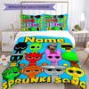 3pcs SPRUNKI10 Cover Set - Personalized Name, HD Printed Bedding with 1 Cover and 2 Pillowcases - Perfect for Home Decor, Easy Care
