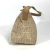 FENDI Zucchino Zucca logo bag Shoulder Bag Leather/Canvas Beige