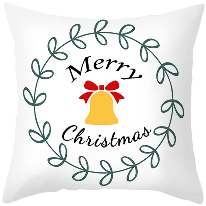 New Christmas Pillow Case Printed Peach Skin Living Room Bedroom Sofa Cushion Home Pillow Case