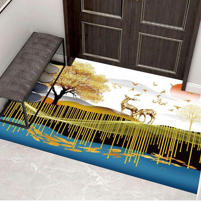 Entrance Mat Floor Mats Non-Slip Back Rubber Welcome Doormat Bathroom Kitchen Mat