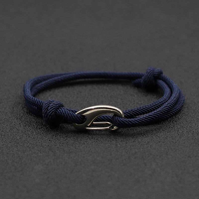 Nový nastavitelný 3mm náramek na tenké šňůře Homme Dvouvrstvý ručně vyrobený náramek z tkaného provazu Pulseras Hombre Legend Braslet Men Joias