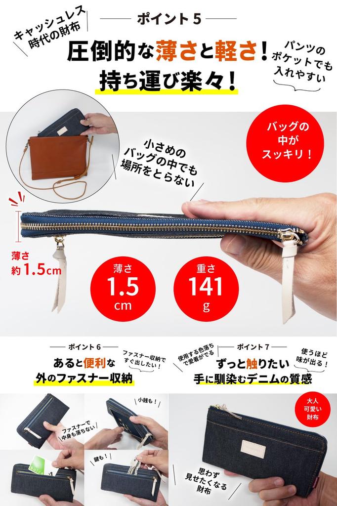 Need Network proud denim long wallet with bill coin 12 card and skimming protection for men - Japan's L-shaped zipper, compartment, purse, ultra-thin,