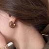 2026 Trend Irregular Geometric C-Shaped Earrings for Women Fashion Minimalist Red Drip Oil Earrings Party Jewelry Accessories