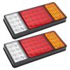 2 Pcs Rear Tail Lights 12V 36 LED High Visibility Signal Indicator Lamp for Caravan Truck