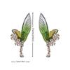 Shiny Butterfly Earrings Exquisite Wings Ear Clip Fashion Green Elf Ear Clip  Ladies