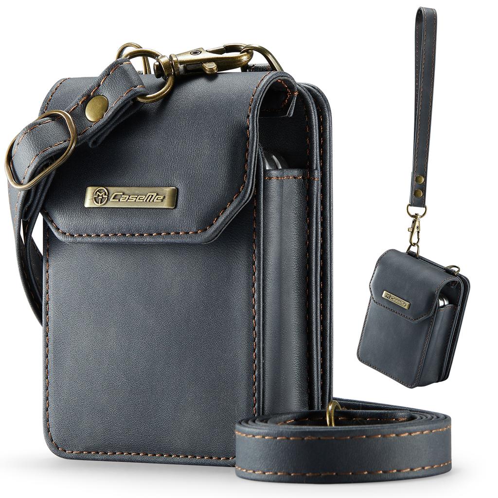 Business Luxury Crossbody Magnetic Cards Solt Wallet Flip Leather Case For Motorola Razr 60 50 40 Ultra Long Lanyard Bag Cover