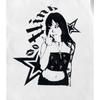 European Size Childrens Crew-neck Short-sleeved T-shirt with Artistic Pattern Print