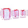 Gift Box Decoration Set 3 Pcs Cold White 20 X 20 X 21 Cm Acrylic