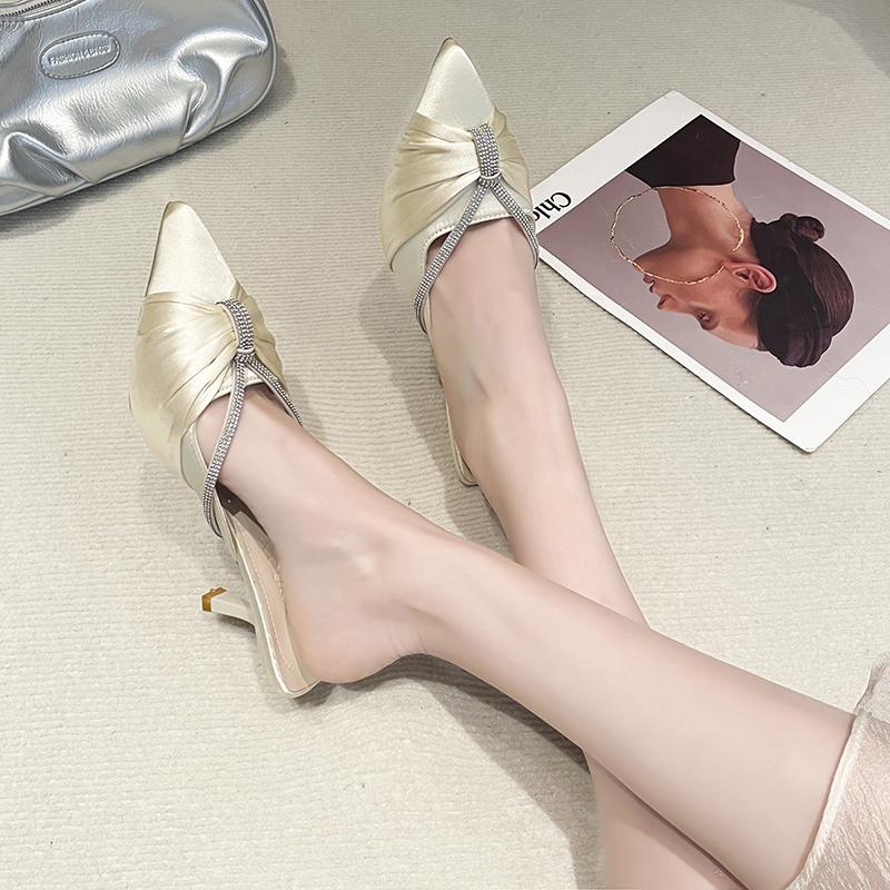 

Мода Мода Женские Уличные Плоские На Низком Каблуке Слипоны Ленивые Сандалии Полуслипоны Туфли С Заостренным Носком Элегантные Женские Мюли Лаконичные Тапочки 42 абрикосовый