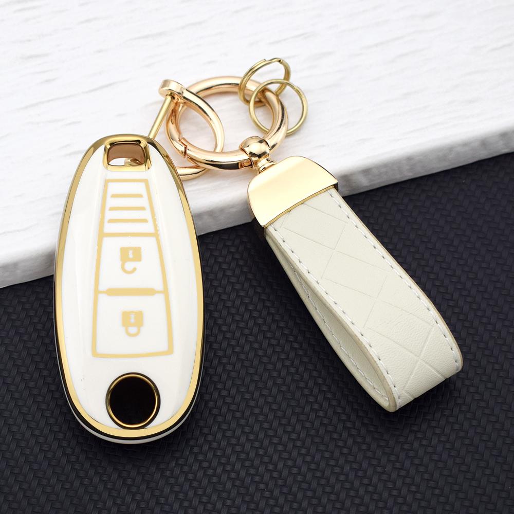 Key Cover Case Key Chain For Suzuki Baleno Ertiga Ciaz Ignis Kizashi Swift SX4 S-Cross Vitara TPU Car Smart Key Case Protector