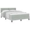 Boxspring Bed with Headboard Light Gray 200 X 160 Cm Velvet
