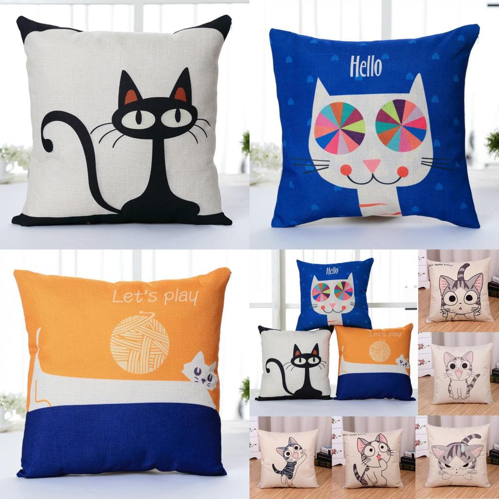 Cartoon Animal Cushion Cover With Printed Design For Bedroom And Lounge