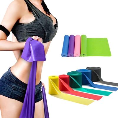 1 Roll 1.8m Yoga Tension Belt Flexible High Elasticity Cuttable  Body-shaping Women Yoga Exercise Workout Straps Fitness Use