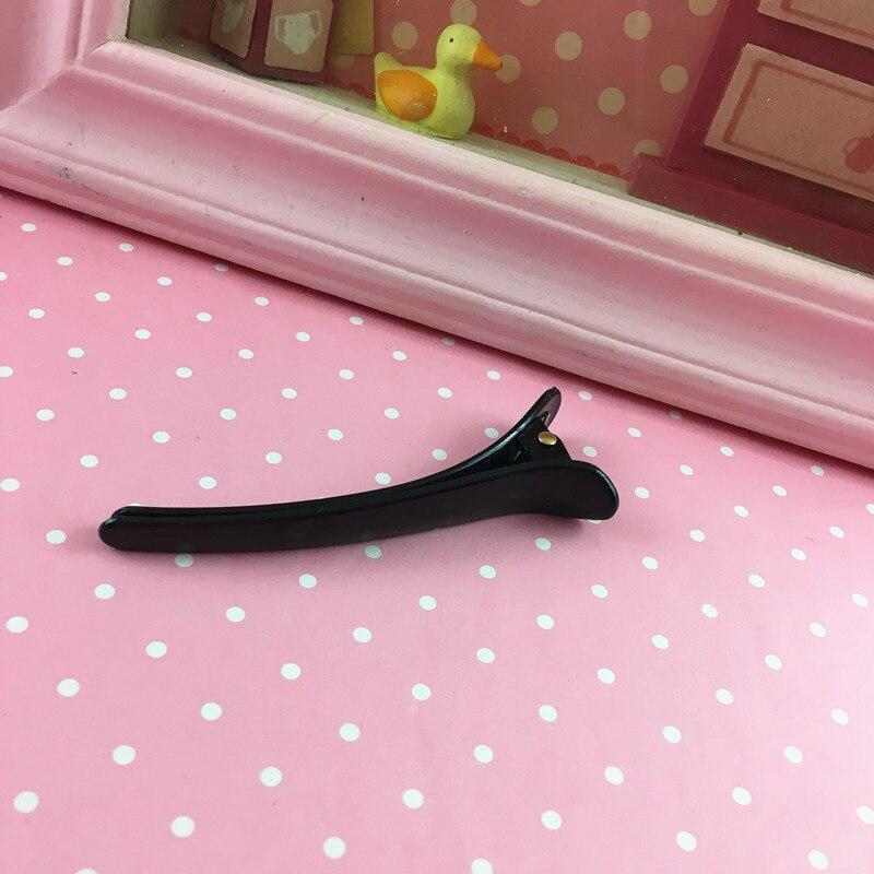 10PCS Professional Hairdressing Salon Hairpins Black Plastic Single Prong DIY Alligator Hair Clip