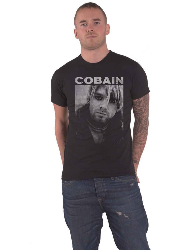 Kurt Cobain T-shirt Kurt B W Photo Nirvana new Official Mens Black Size M XXXXL
