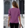 Summer new V-neck temperament bubble sleeves solid color casual women's T-shirt top