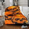 1pc Skull Horror Lightweight Flannel Blanket, Comfortable and Warm Blanket, for Office and Camping Sofa Bed, Livingroom164