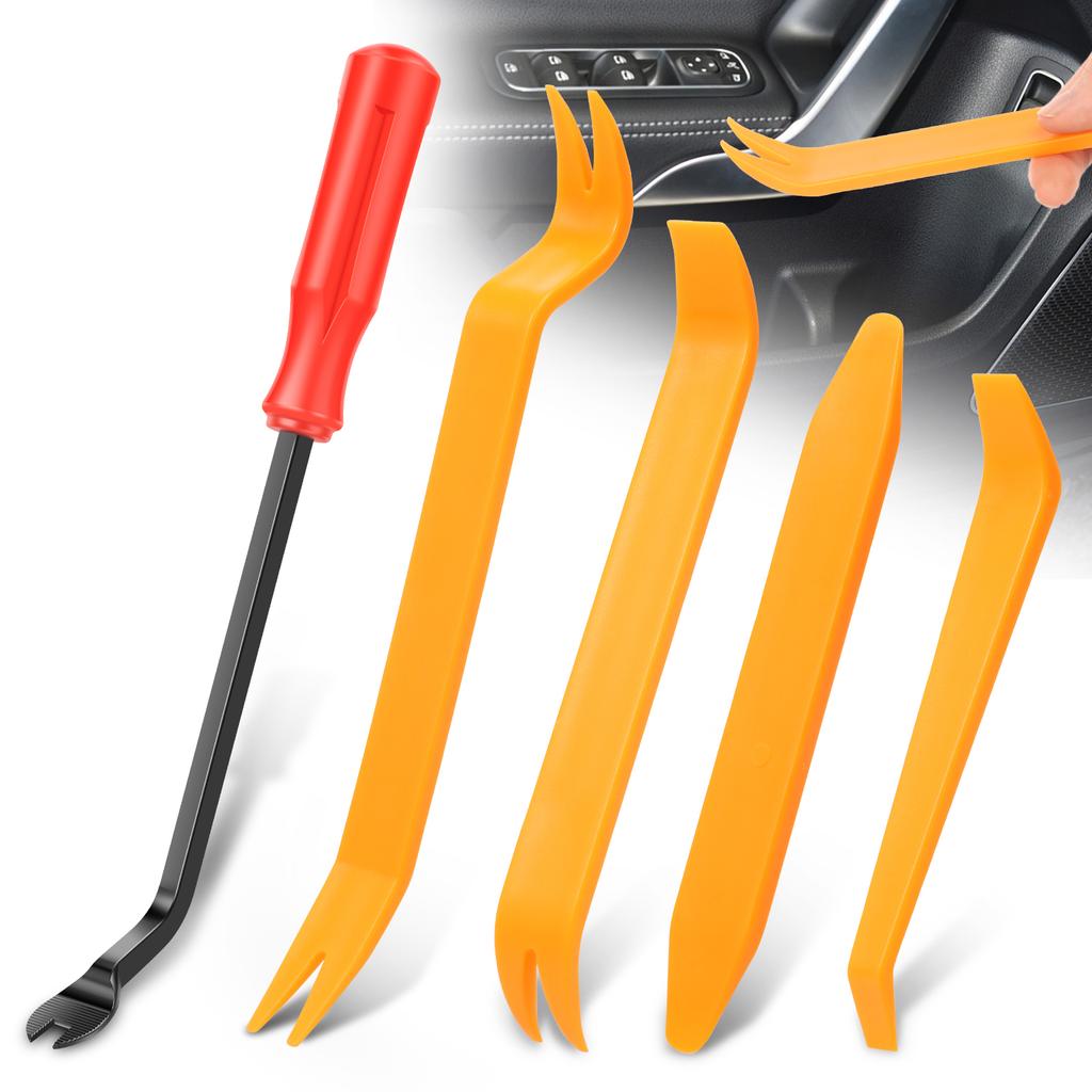 5 Pcs Auto Trim Removal Tool Car Door Clip Cars Disassembly Tools Set Automotive Dashboard Audio Interior Panel Removal Tools