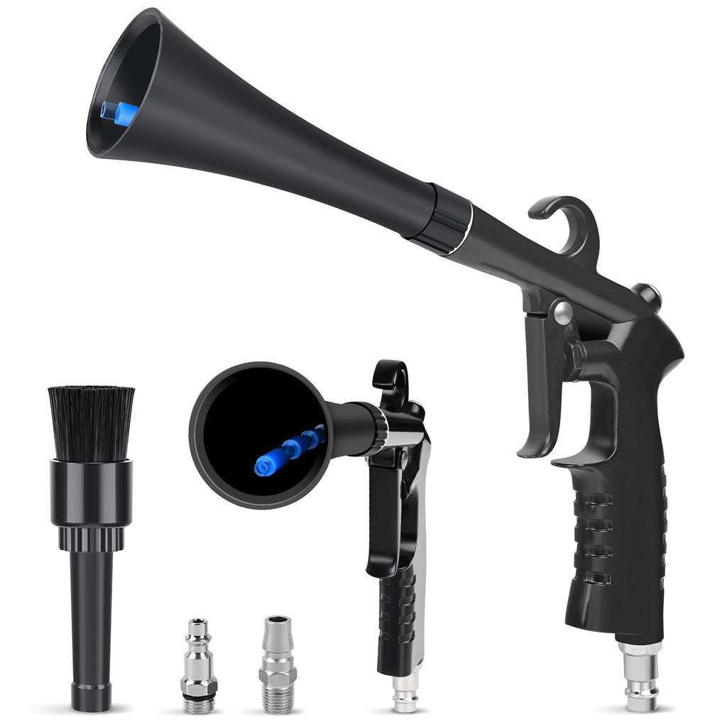 Car Cleaning Gun, Detail Interior Dryer Air Blow Gun, High Pressure Blower, Quickly Blows Away Dirt and Dust, Used with Air