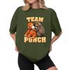 Women's Casual Printed T-Shirt Round Neck Pullover Short Sleeve Top