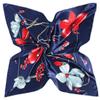 90*90cm  Spring Floral Flower Printed Small Saquare Scarf Foulard Hijabs For Ladies