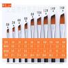 9PCS Angled Tip Layout Nylon Painting Brush Set Watercolor & Oil Painting Tools  Watercolor Coloring