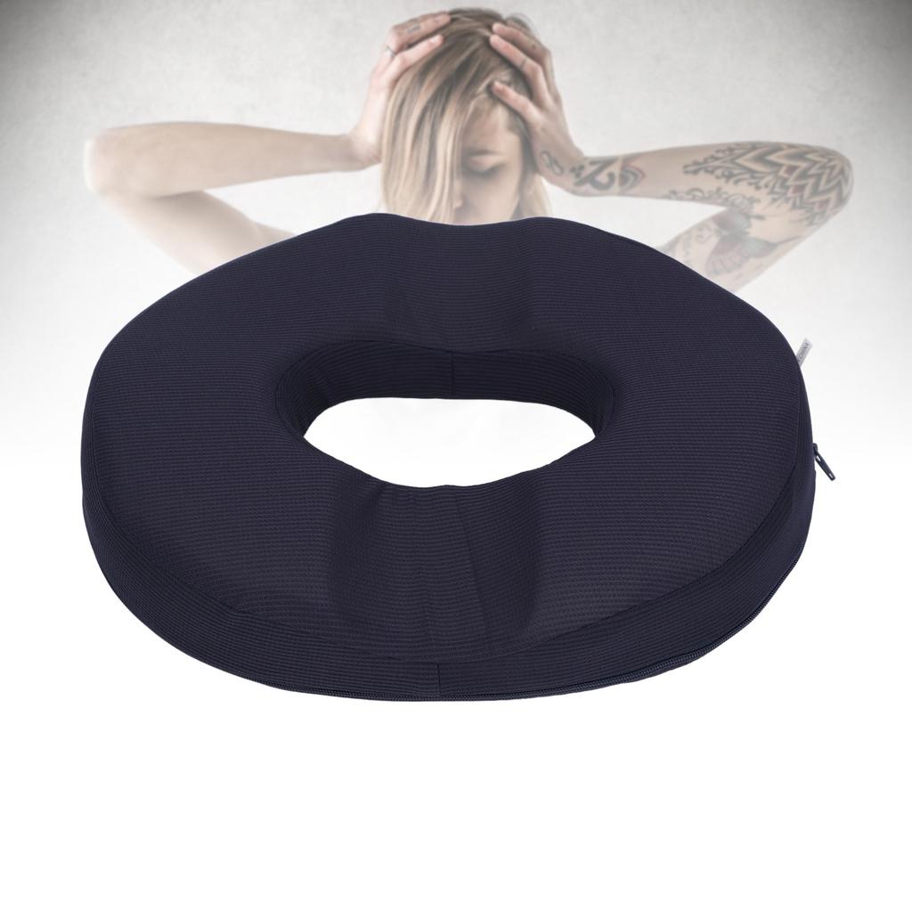 Donut Sciatica Support Donut Memory Foam Chair Cushion Pillow for Tailbone Navy Blue 4U Male
