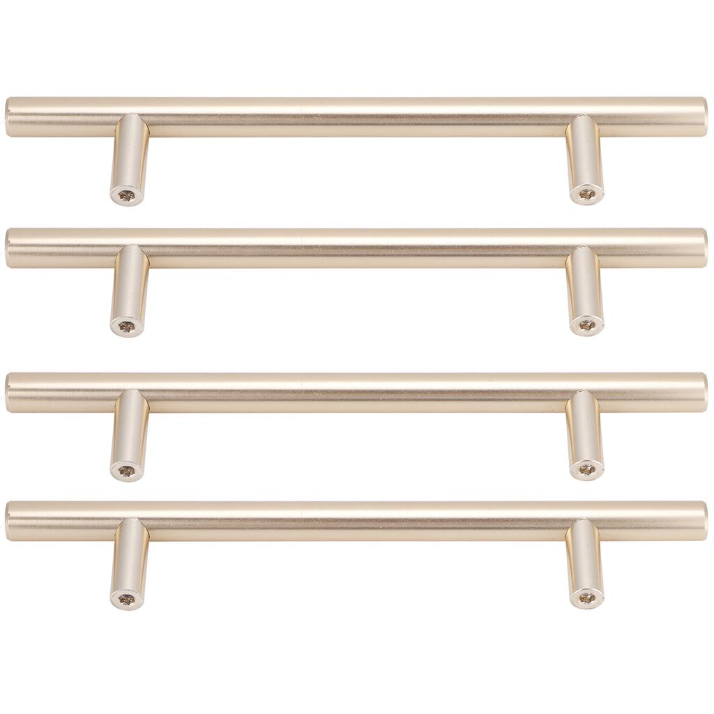 4Zestaw Klamka Ze Stopu Aluminium Złota Uchwyty do Szuflad Szafka Szafa OkuciaOtwór