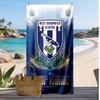 West Bromwich Albion FC Personalized Printed Beach Towel Soccer Logo Support Custom Name Text Absorbent Towel For Sport Travel Special Gift
