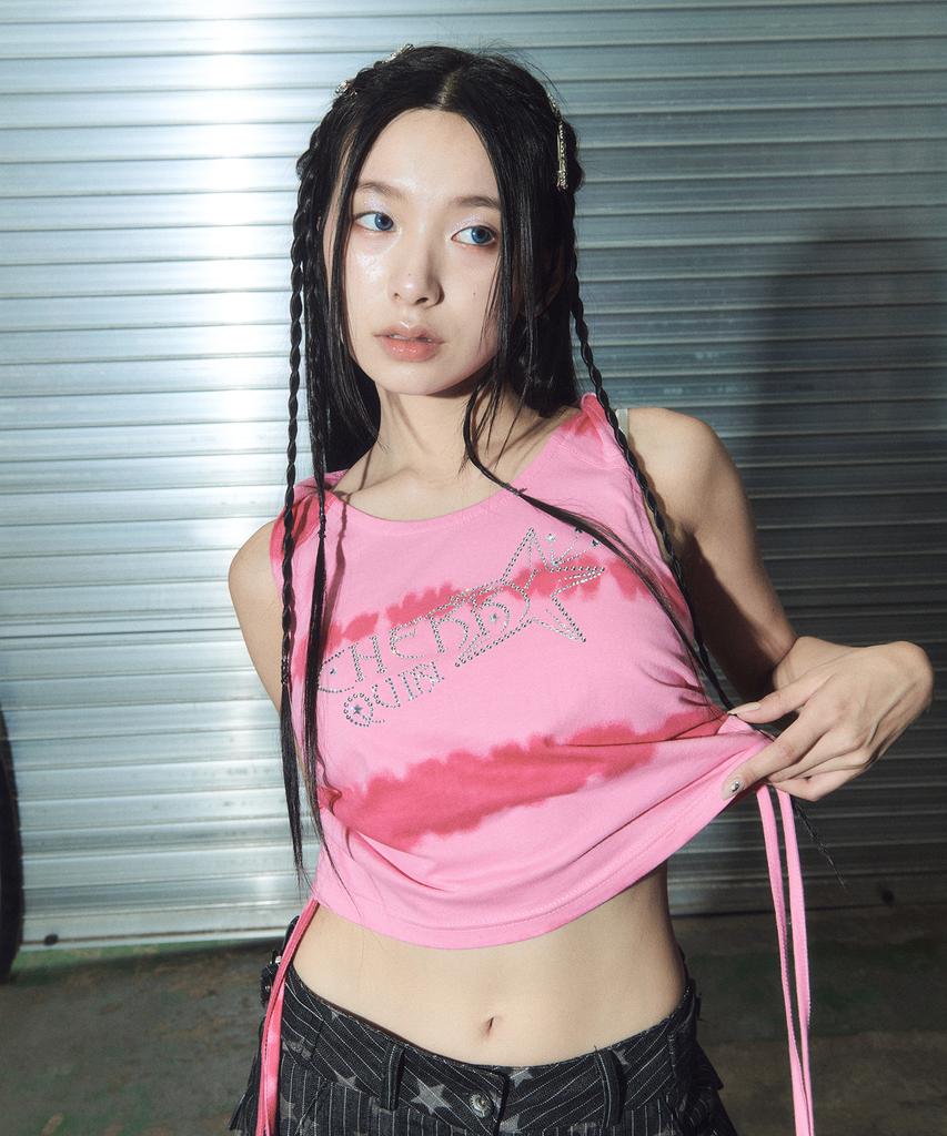 Chelikwili Gem Stone Shirring Top - Pink