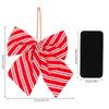 Candy Stripe Christmas Bow Tie Red White Tree Decorations New Wreath Bow  Door Decor