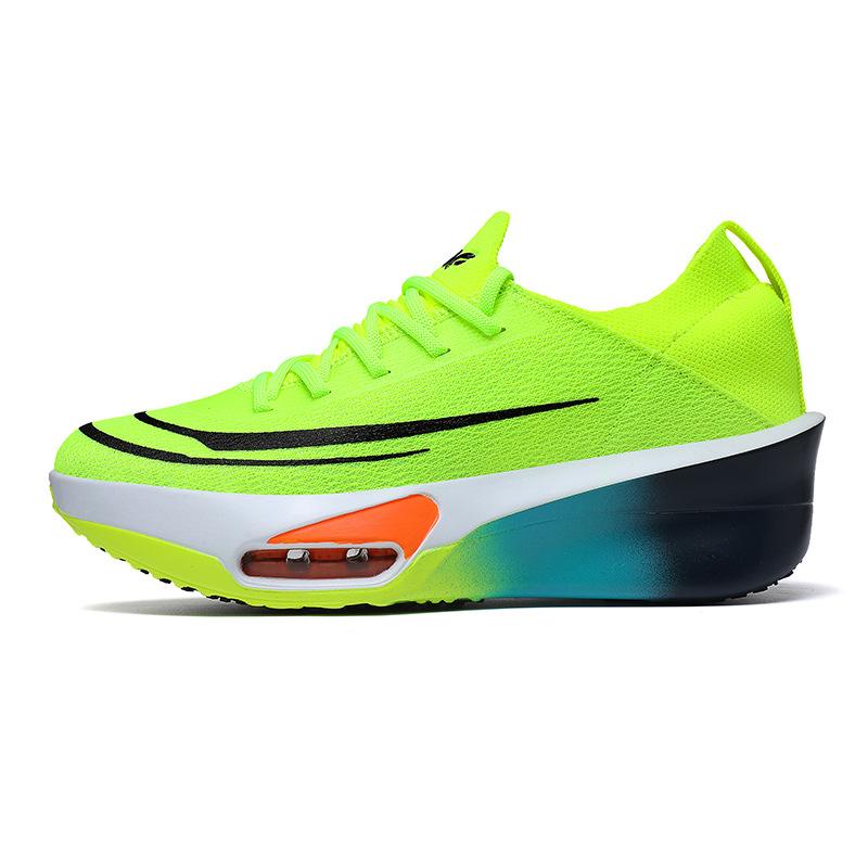 

Кроссовки 2024 новые модные кроссовки с воздушной подушкой и амортизацией для пар, для бега, повседневные, универсальные, уличные, трендовые 45 флуоресцентный зеленый