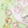 5pcs DIY Bracelet Necklace Transparent Crown Peach Heart Loose Beads Fashion Pendant Vertical Hole UV Plated Dazzle Handmade Materials