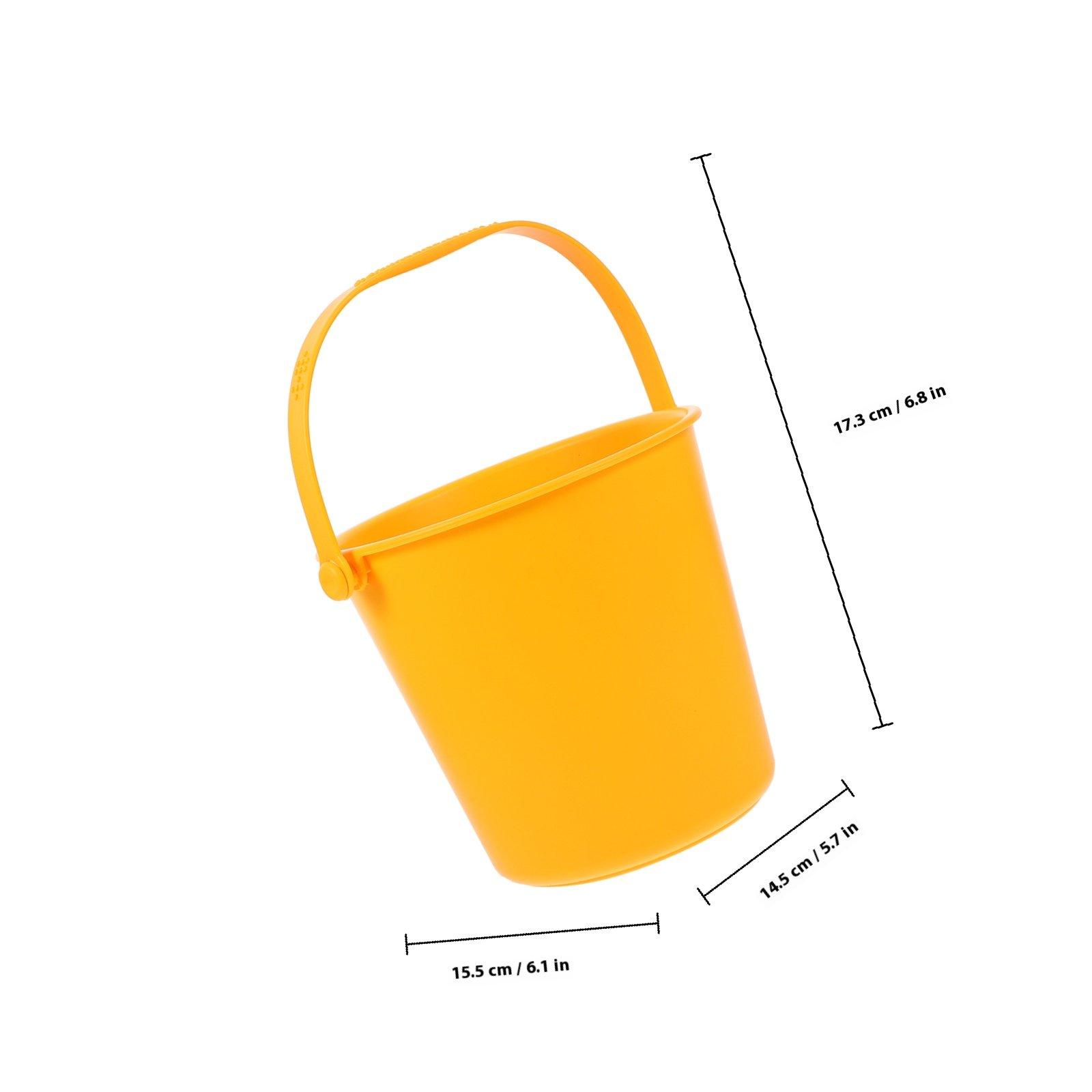 

Portable Small Beach Sand Bucket Outdoor Kids Multi-Use Sand Container Water Bucket Playing Pail Children Beach Supply жёлтый