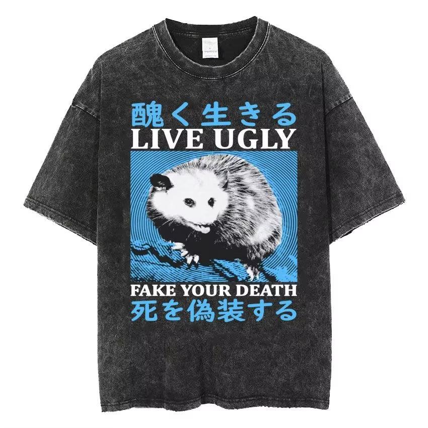 2026 new Black Tshirt Mens Style Summer Streetwear 2XL