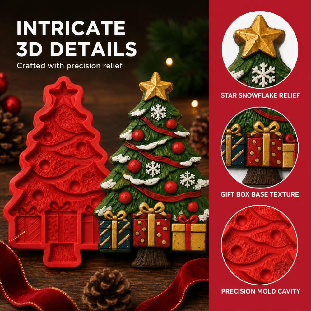 Resin Casting Christmas Tree Mold 3D Printing Design 3D Casting Mold Christmas Party