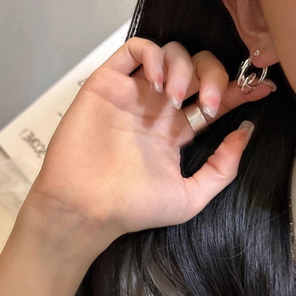 Double Layer Irregular Earrings Minimalist Personality Earrings Hoop Earrings  Party