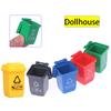 5pcs/set 1:12 Dollhouse Miniature Trash Can Model Furniture Accessories For Doll House Decor Kids Play Toys