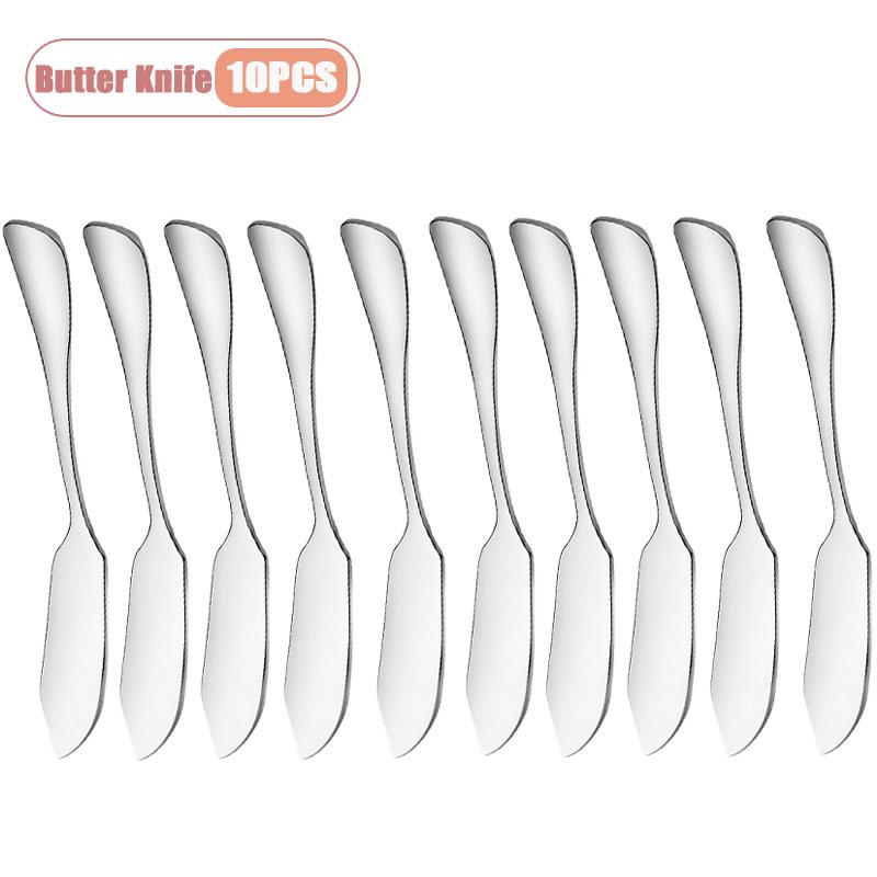1-10PCS Stainless Steel Butter Knife Cheese and Jam Spreader for Dessert Tables and Charcuterie Boards A Kitchen Serving Utensil