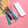 Set Of 10 White Paper Bookmarks with Tassels Handmade Reading Bookmarks Supplies for Kid Adult Art Painting Project