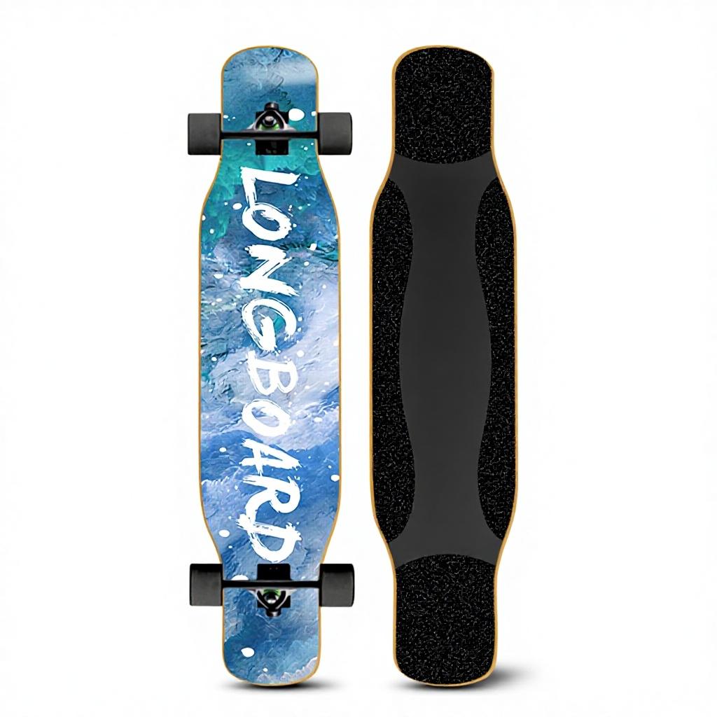 46IN Big Longboard Skateboard Boys Girls Beginners Adults Four-Wheel Street-Style Professional Double Rocker Maple Wood Dyed