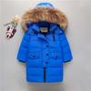 Winter Children Down Jacket for Boys Warm Real Raccoon Fur Hooded Long Boys Outerwear Coat Kids Jacket