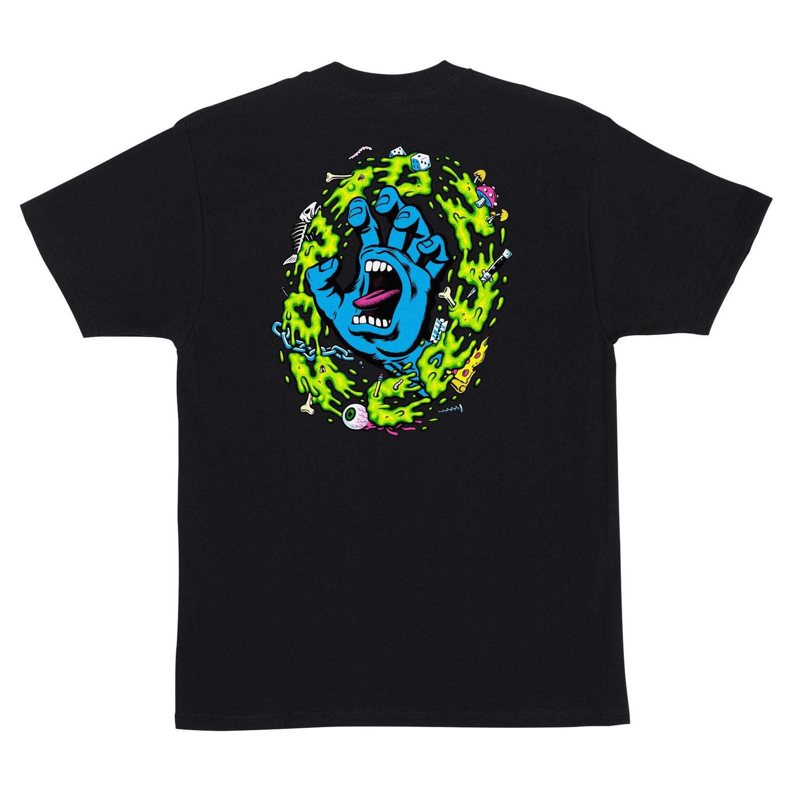 Santa Cruz SLIME SCREAM Skateboard T Shirt BLACK S разноцветный