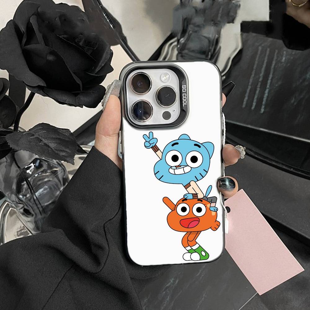 F-Gumball und Darwin Handyhülle Für IPhone 16 17 15 14 12 13 Pro Max Schwarze Farbe Stoßfeste Hülle