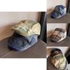 Vintage Grid Pattern Plush Blend Bassinette Cap With Warmth For Casual Autumn Men Women