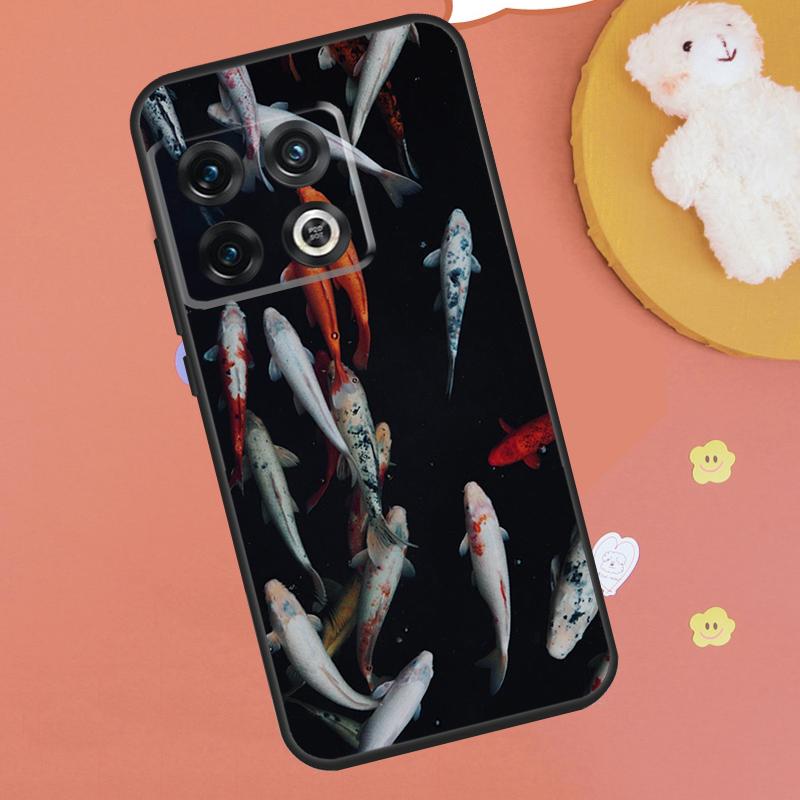 Koi Carp Fish Painting Case For OnePlus 13T 10T 8T 12R 13R 15 13 12 11 9 10 Pro Nord CE 5 2 3 4 Lite N20 N30 Funda