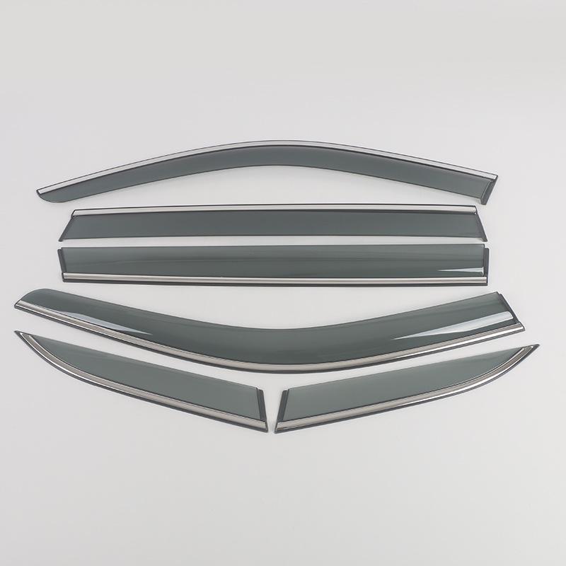 

23-Model Blue Mountain Rain Deflector: 3D Stainless Steel Trim & Decoration Sticker for Cars