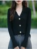 Stylish Slimming Lapel Knit Cardigan with Long Sleeves for Women's Spring and Autumn