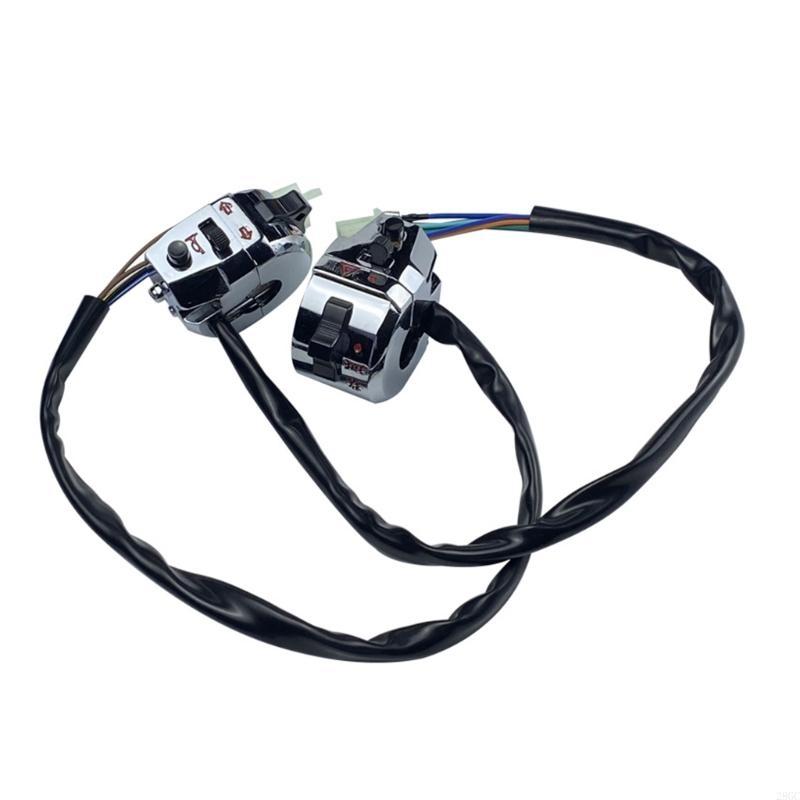 28GC Motorcycle Switches Converter Universal Motorcycle Electrical System Switches Aluminum Switches for Lights & Horns